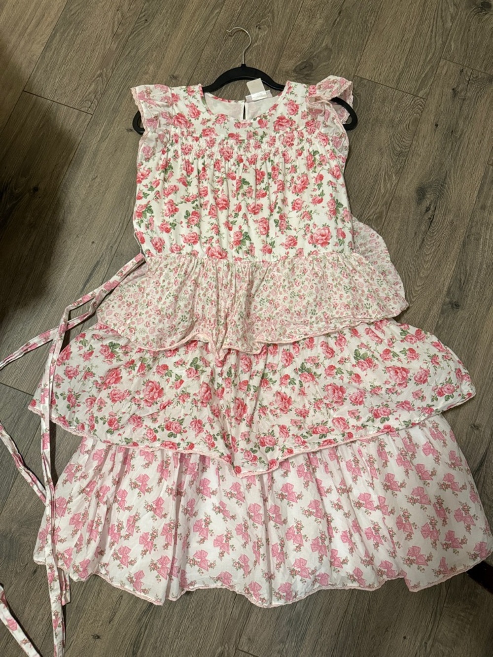 American Girl Loveshackfancy Floral Dress in Pink and Green 16